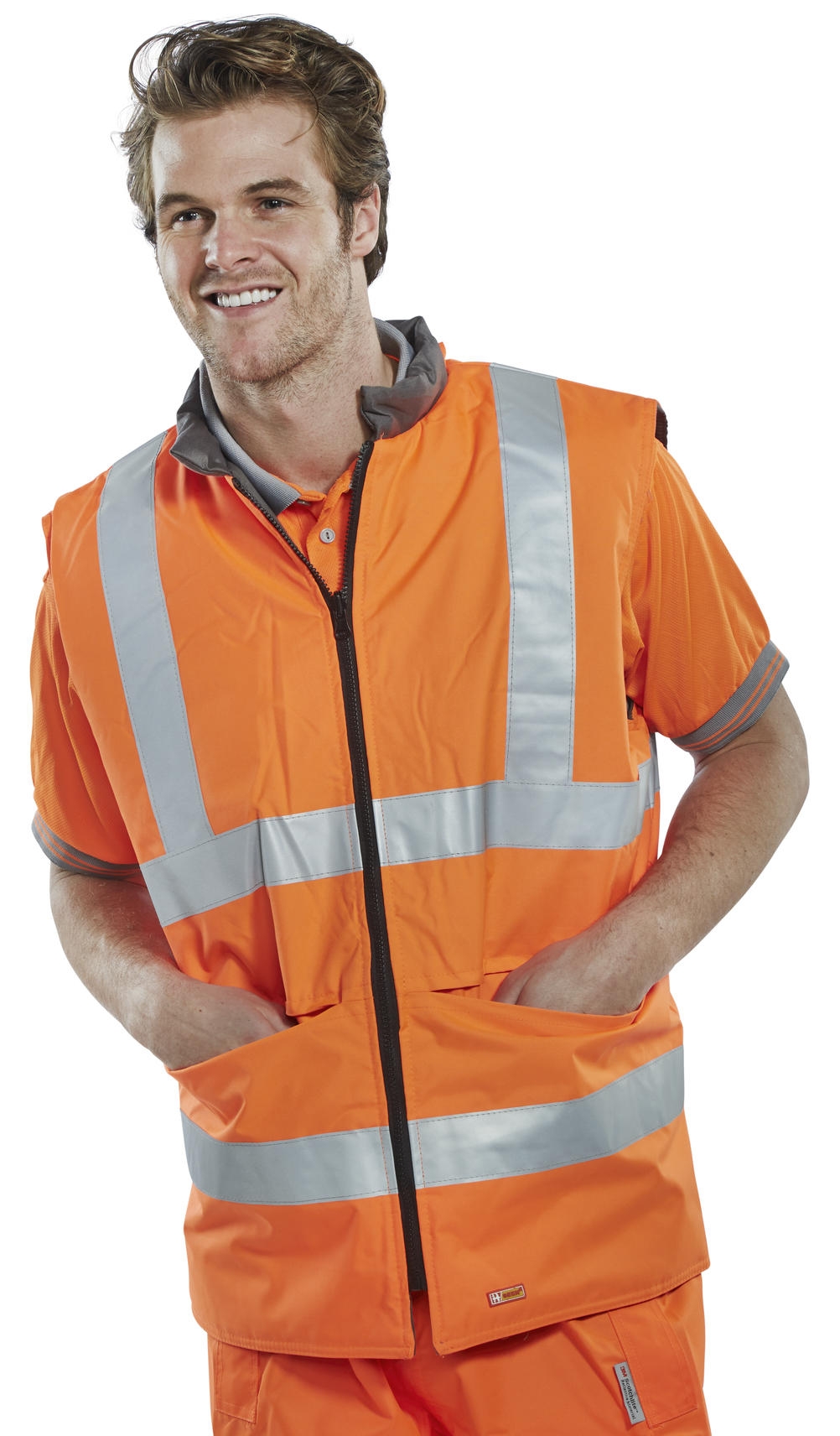 Beeswift BWENG Interactive Reversible High Visibility Bodywarmer-0