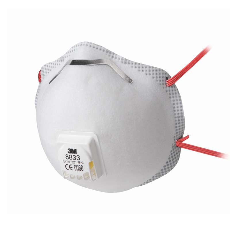 3M 8833 Soft Seal Cup-Shaped Particulate Respirator (Pack of 10)-0