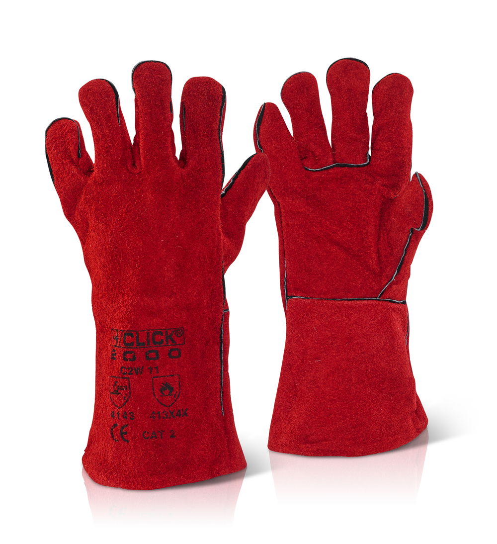 Beeswift C2W Red Welder Gauntlet Glove-0