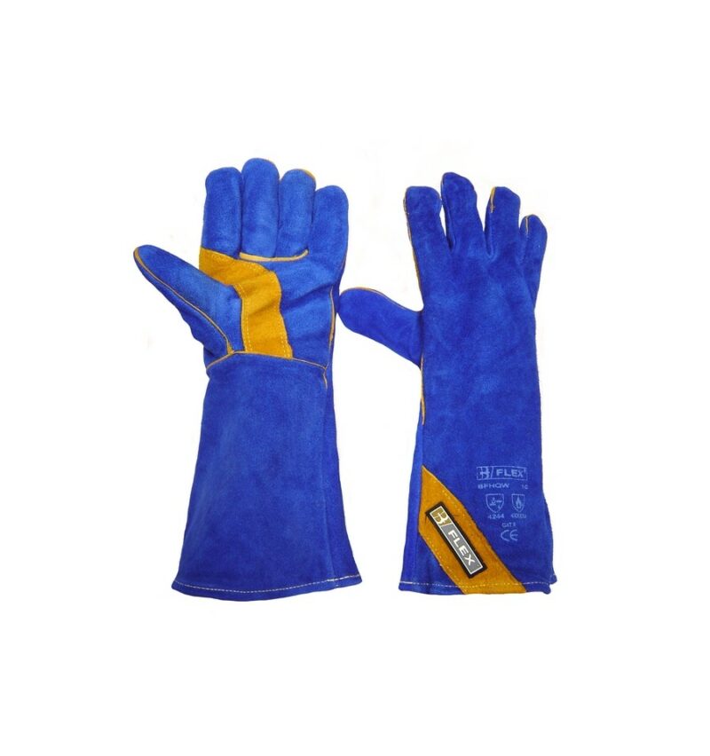 Beeswift BFHQW Category 2 Blue Gold Welder Glove-3398