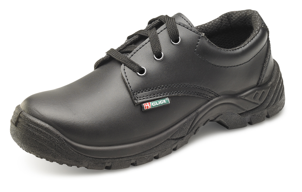 Beeswift Click CDDSTS Smooth Black Leather Tie S1 Safety Shoe-0