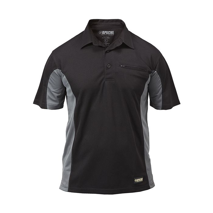 Sterling Apache APDMP Dry Max Polo Shirt Black/Grey-0