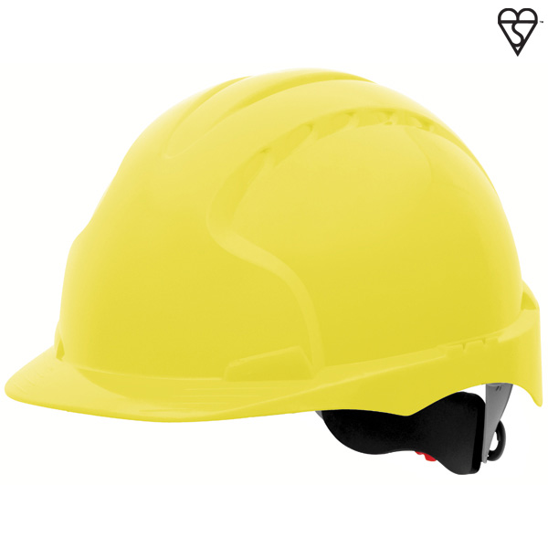 JSP AJE170-000 EVO3 Non Vented, Standard Peak, Revolution Wheel Ratchet Safety Helmet (Pack of 10)-0