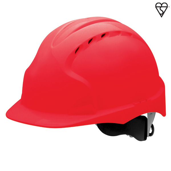 JSP AJF170-000 EVO3 Vented, Standard Peak, Revolution Wheel Ratchet Safety Helmet (Pack of 10)-0