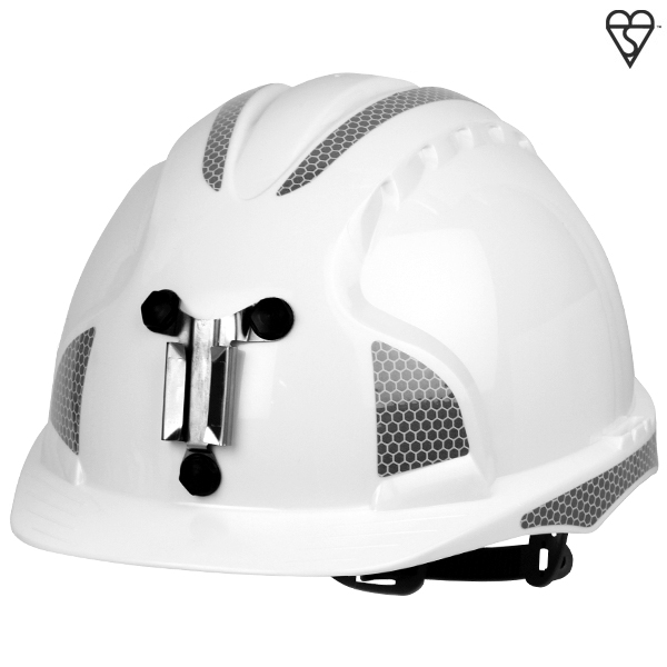 EVO3 AJE169-400-100 Miners CR2, Mid Peak, Non Ventilated, Slip Ratchet Safety Helmet (Pack of 10)-0