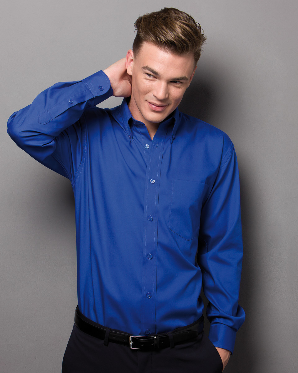 Kustom Kit KK105 Oxford Men's Corporate Long Sleeve Shirt-0