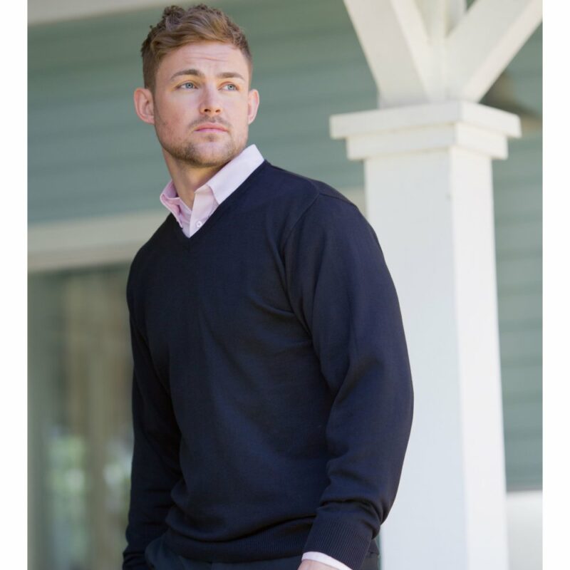 Russell J710M V-Neck Knitted Sweater-14790