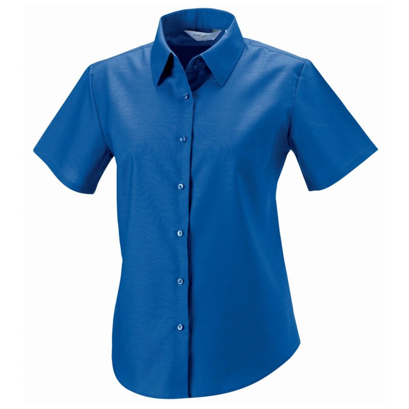 Russell Collection The Oxford J933F Woman's Short Sleeve Shirt-6702