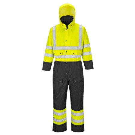 Portwest S485 High Visibility Waterproof Quilted Coverall-0
