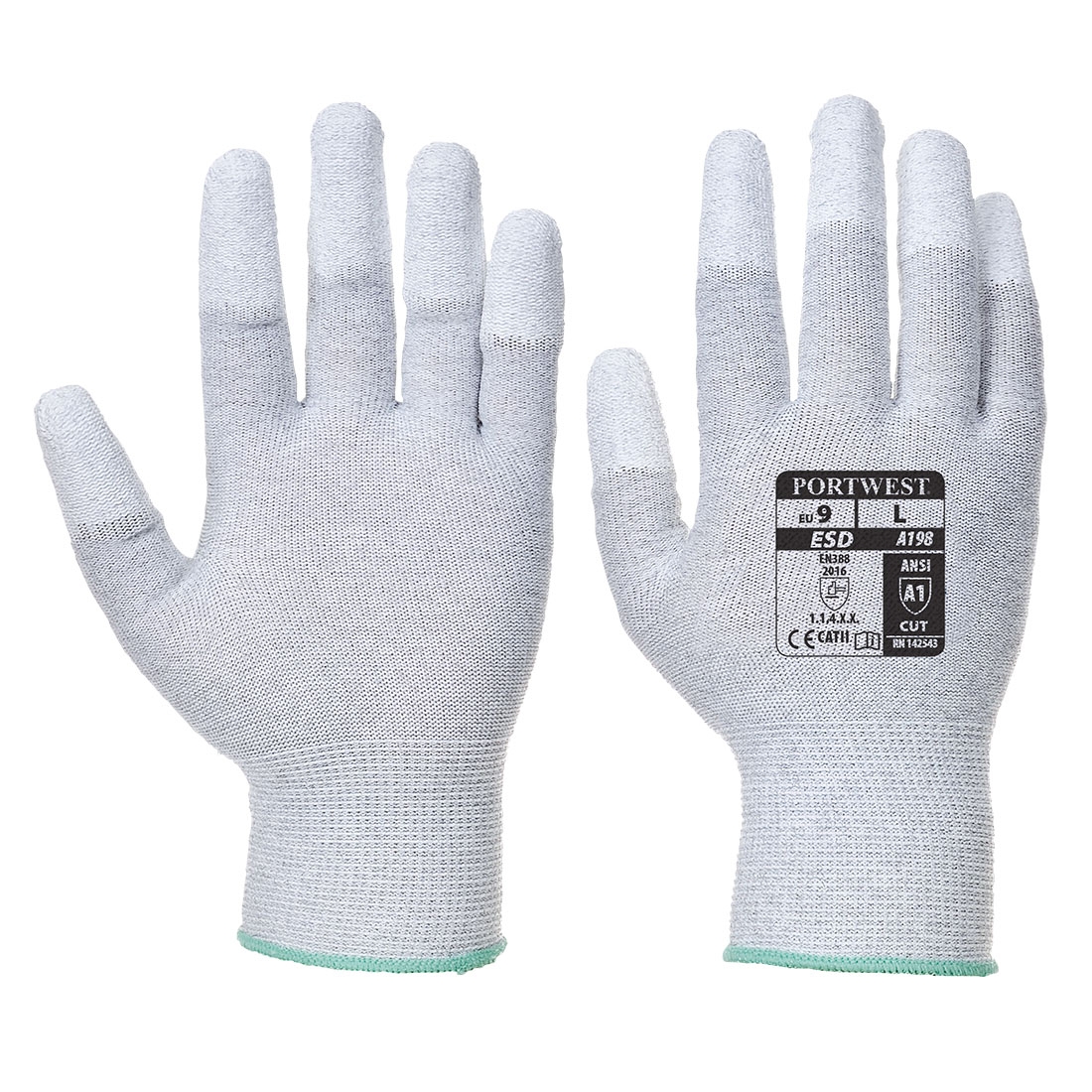 Portwest VA198 Antistatic PU Fingertip Glove-0