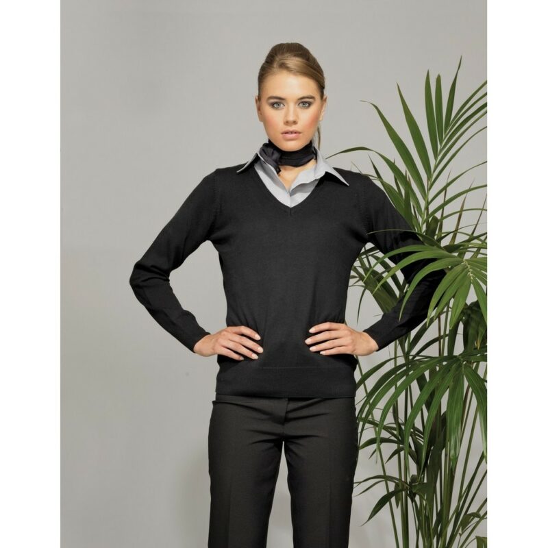 Premier PR696 Women's V-Neck Knitted Sweater-16348