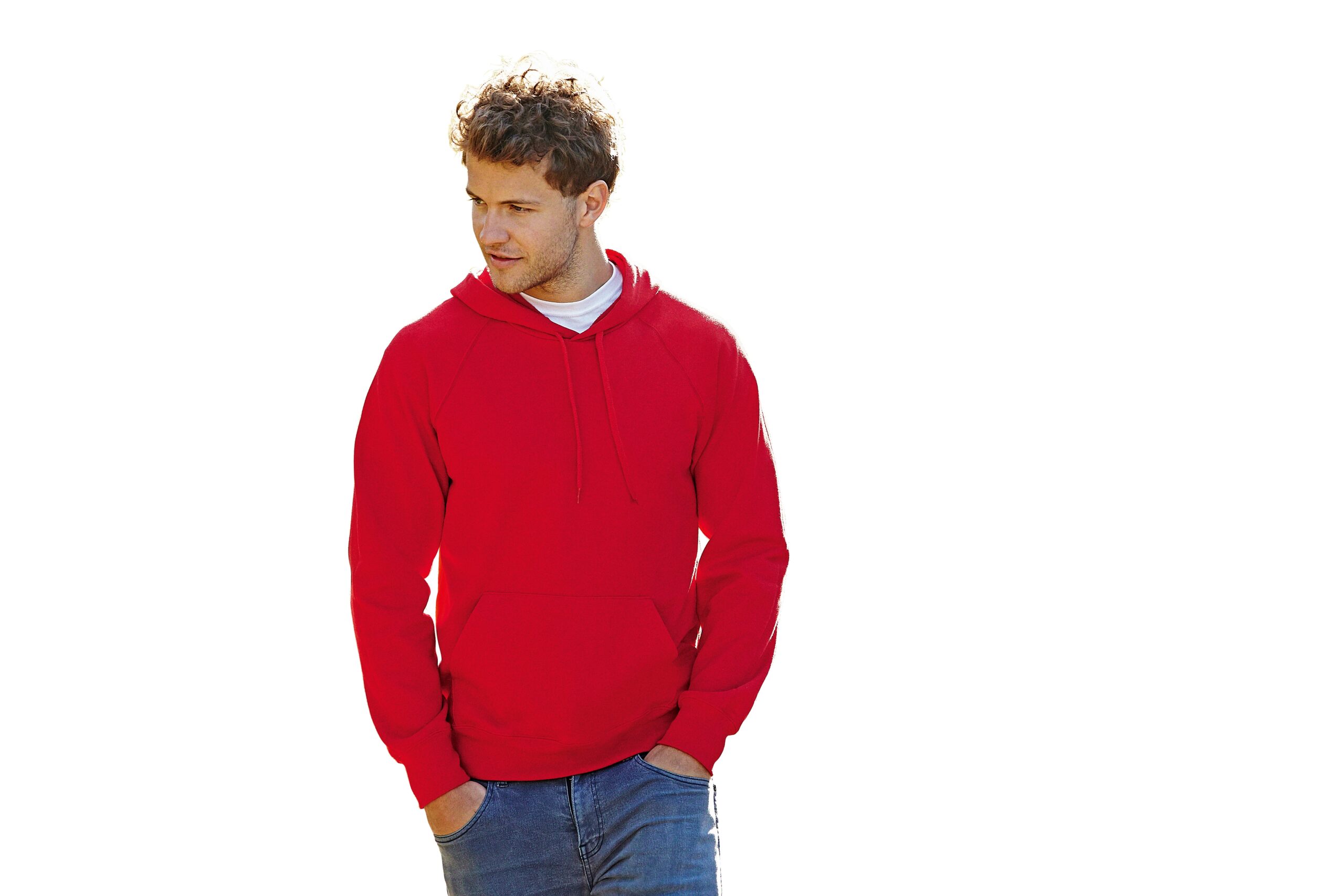 Fruit of the Loom SS925 Lightweight Hooded Sweat-0