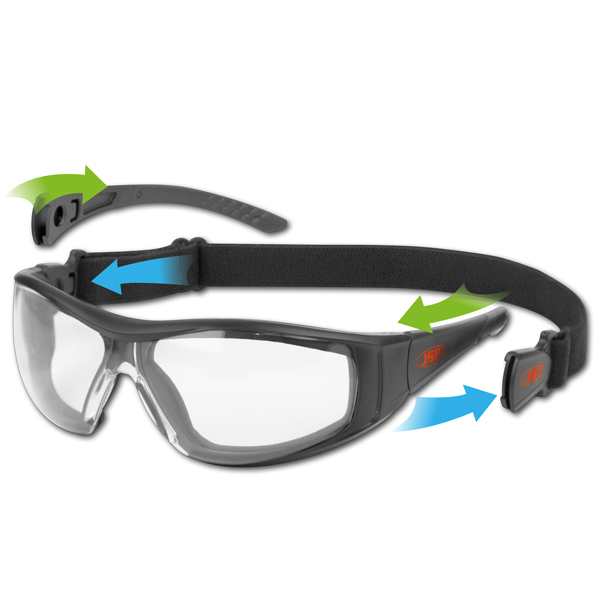 JSP ASA450-151-102 Stealth Hybrid Spectacle & Goggle (Pack of 10)-0