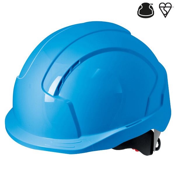 JSP AJD170-000 EVOLite Vented Short Peak Wheel Ratchet Safety Helmet (Pack of 10)-0