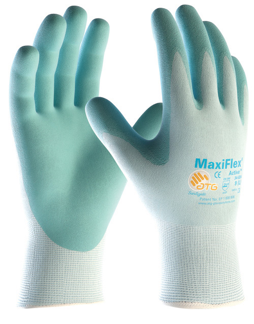 ATG MaxiFlex 34-824 Active Palm Coated Knitwrist Glove (Pack of 12)-0