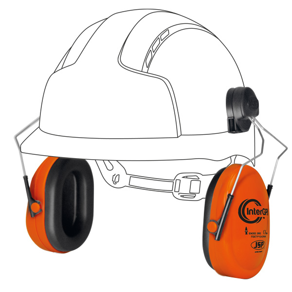 JSP AEK010-001-600 InterGPV Helmet Mounted Compatible with MK7 & EVO Range Ear Defenders (Pack of 10)-0
