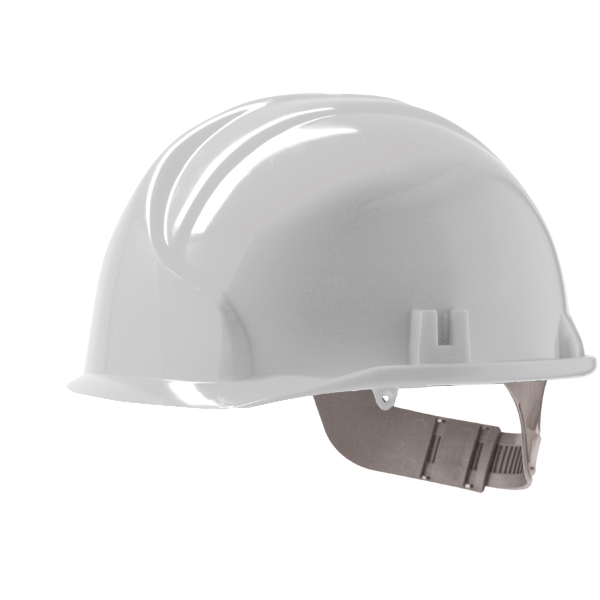 JSP AHF110-000-100 MK3 HDPE Comfort Plus/Slip Ratchet Short Peak Safety Helmet (Pack of 40)-0