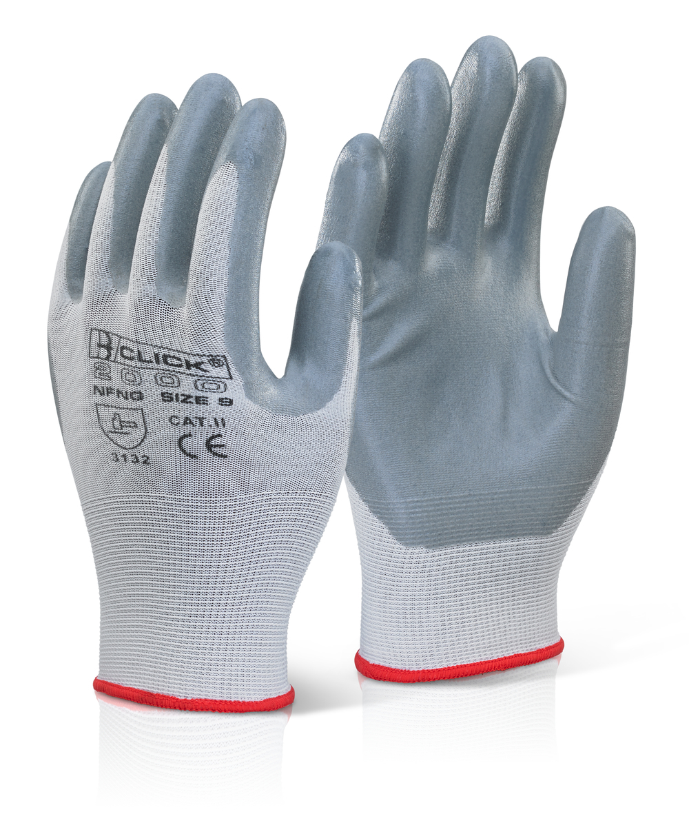 Beeswift NFNG Nitrile Foam Nylon Glove (Pack of 100)-0