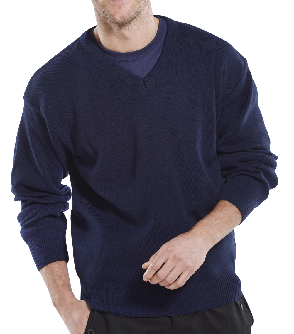 Beeswift ACSV Acrylic V-Neck Sweater-0