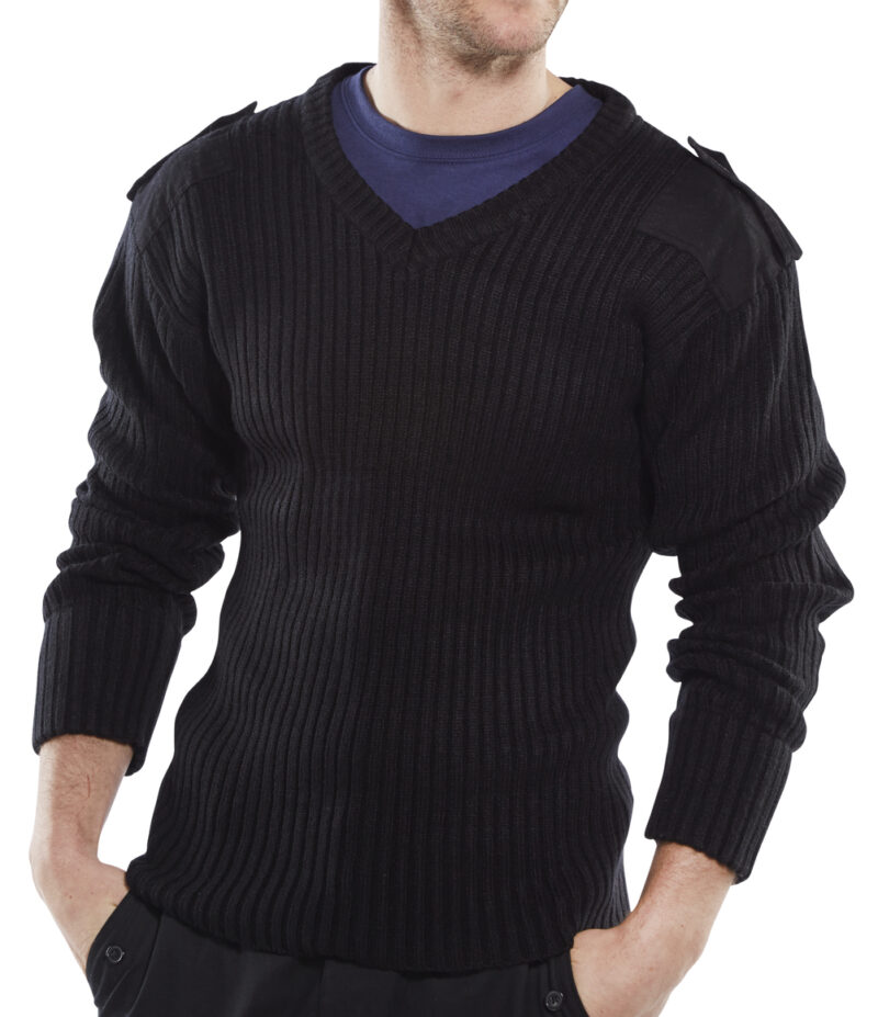 Beeswift AMODV Acrylic Mod V-Neck Sweater-9761