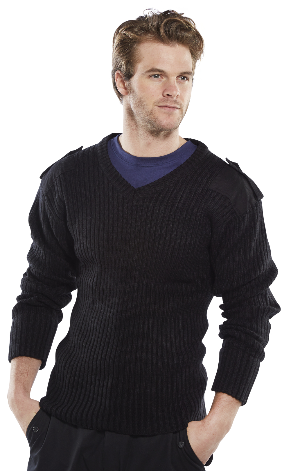 Beeswift AMODV Acrylic Mod V-Neck Sweater-0