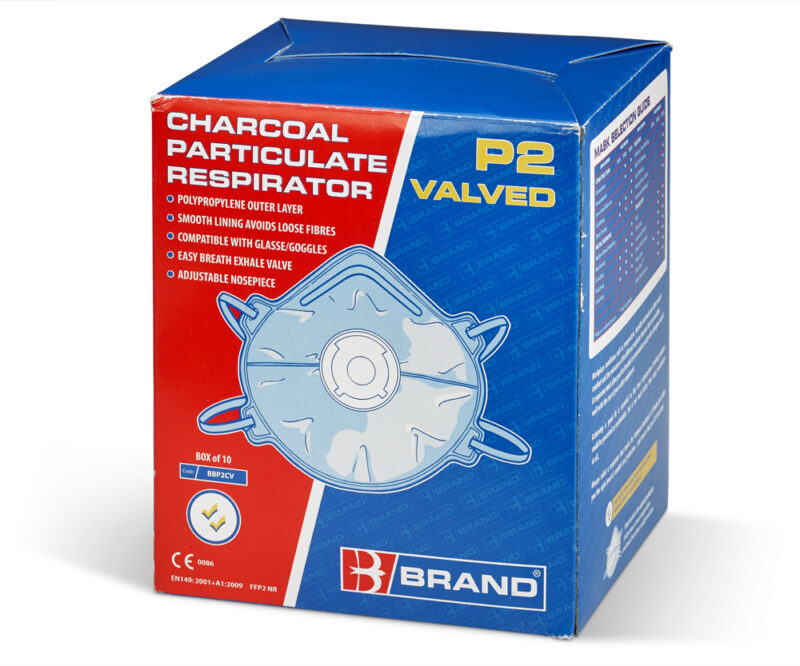 Beeswift BBP2CV P2 Valved Charcoal Masks (Pack of 10)-9561