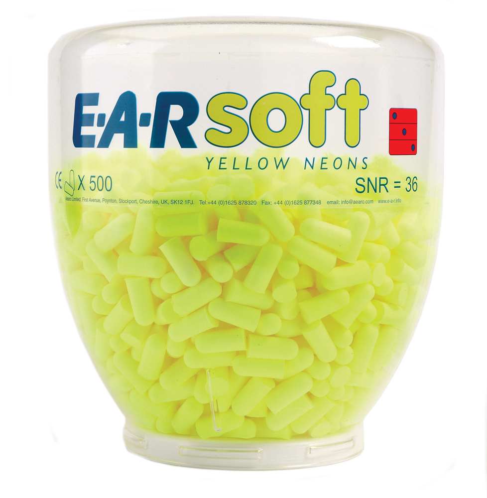 3M EARSNRB EAR Soft Yellow Neons Refill Ear Plugs (Pack of 500)-0