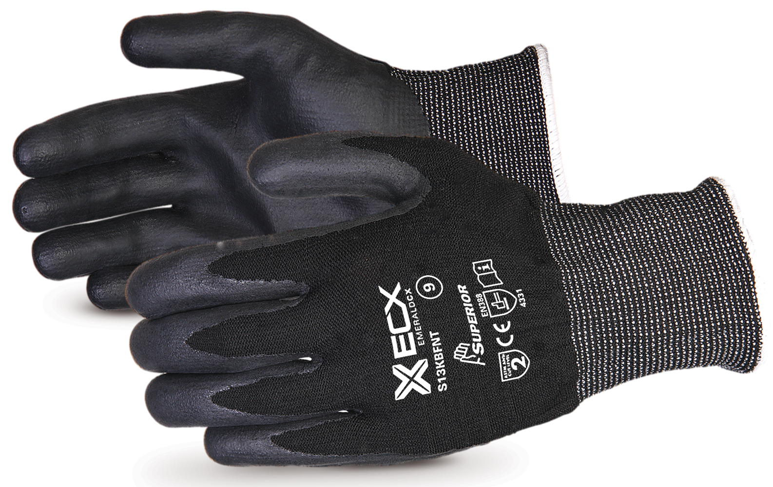 Superiorglove SUS13KBFNT Emerald CX Nylon/Stainless-Steel Cut-Resistant String-Knit Glove-0