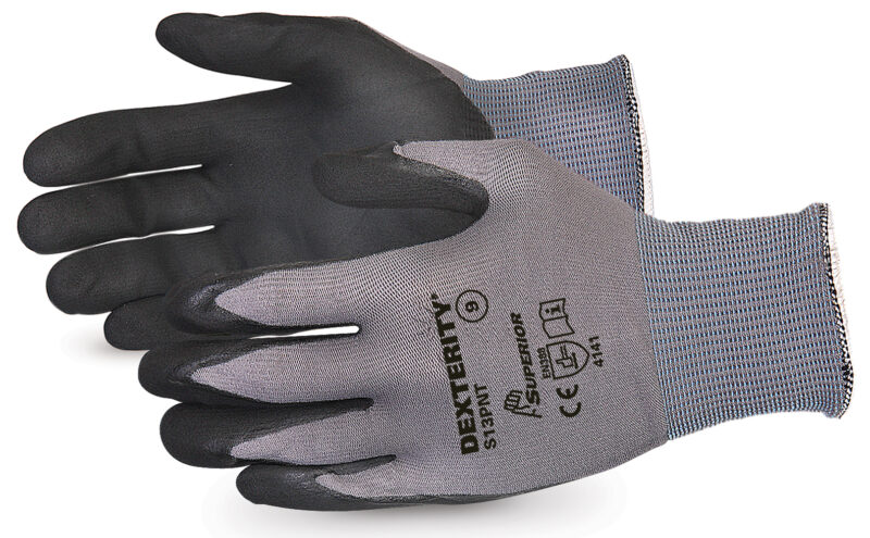 Superiorglove SUS13PNT Dexterity® Black Widow Grip High Abrasion Glove-0