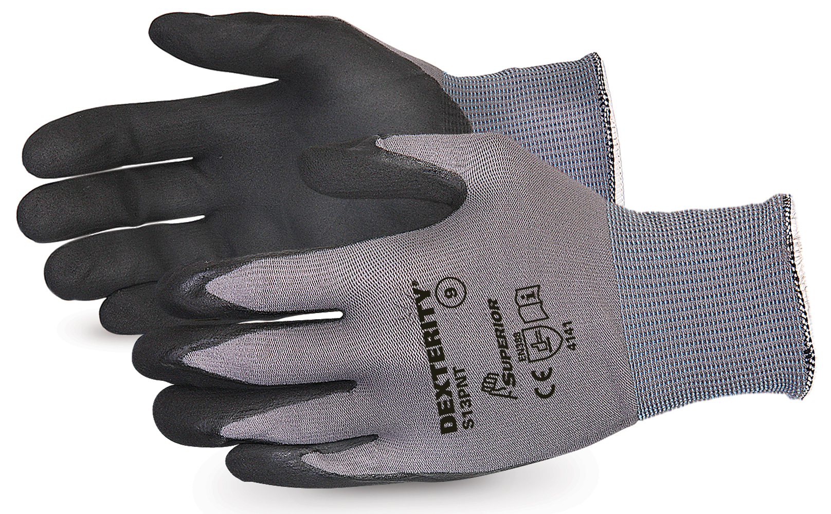 Superiorglove SUS13PNT Dexterity® Black Widow Grip High Abrasion Glove-0