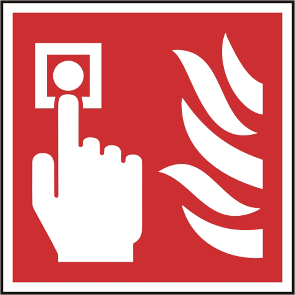Beeswift BSS11690 Self adhesive vinyl Fire Alarm Call Point Symbol Sign (Pack of 5)-0