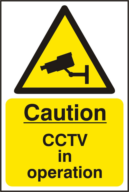 Beeswift BSS11215 Self Adhesive Vinyl 'Caution CCTV in Operation' Safety Sign (Pack of 5)-0