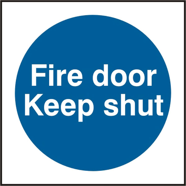 Beeswift BSS11324 Self Adhesive Vinyl 'Fire Door Keep Shut' Safety Sign (Pack of 5)-0