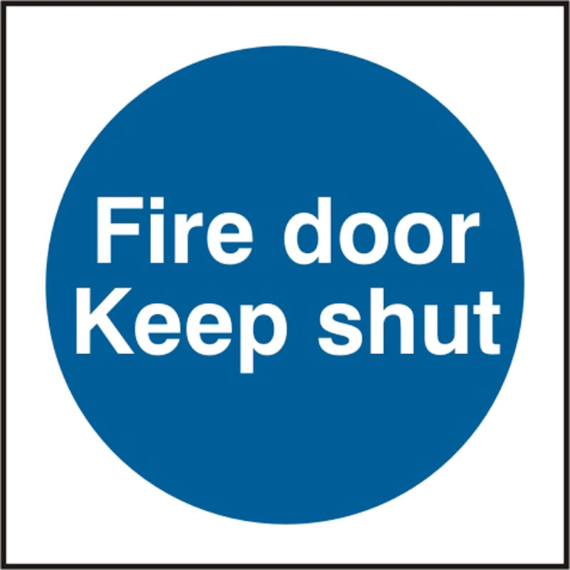 Beeswift BSS11324 Self Adhesive Vinyl 'Fire Door Keep Shut' Safety Sign (Pack of 5)-12576