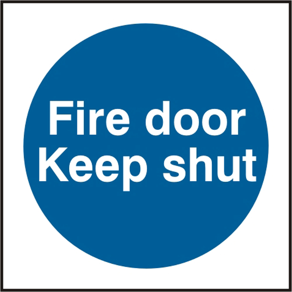 Beeswift BSS11325 Rigid PVC 'Fire Door Keep Shut' Safety Sign (Pack of 5)-0
