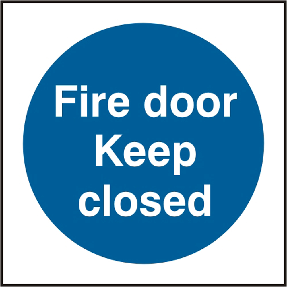 Beeswift BSS11340 Self Adhesive Vinyl 'Fire Door Keep Closed' Safety Sign (Pack of 5)-0