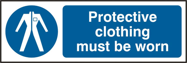 Beeswift BSS11380 Self Adhesive Vinyl 'Protective Clothing must be Worn' Safety Sign (Pack of 5)-0