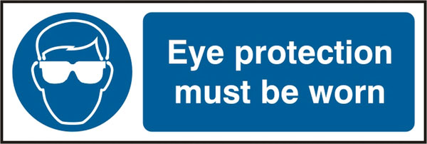 Beeswift BSS11397 Rigid PVC 'Eye Protective Must be Worn' Safety Sign (Pack of 5)-0