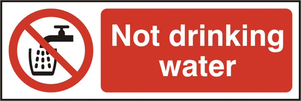 Beeswift BSS11676 Self Adhesive Vinyl 'Not Drinking Water' Safety Sign (Pack of 5)-0