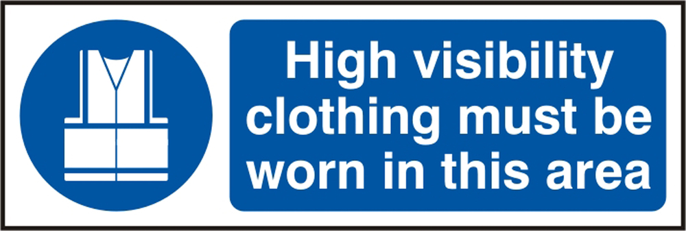 Beeswift BSS11688 Self Adhesive Vinyl 'High Visibility Clothing must be Worn in this Area' Safety Sign (Pack of 5)-0