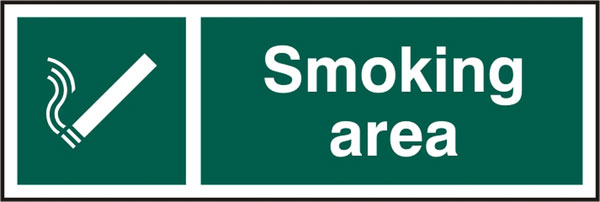 Beeswift BSS11903 Self Adhesive Vinyl Smoking Area Sign (Pack of 5)-0