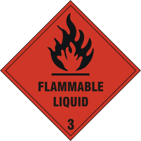 Beeswift BSS1858S Self adhesive vinyl Flammable Liquid Sign (Pack of 5)-0