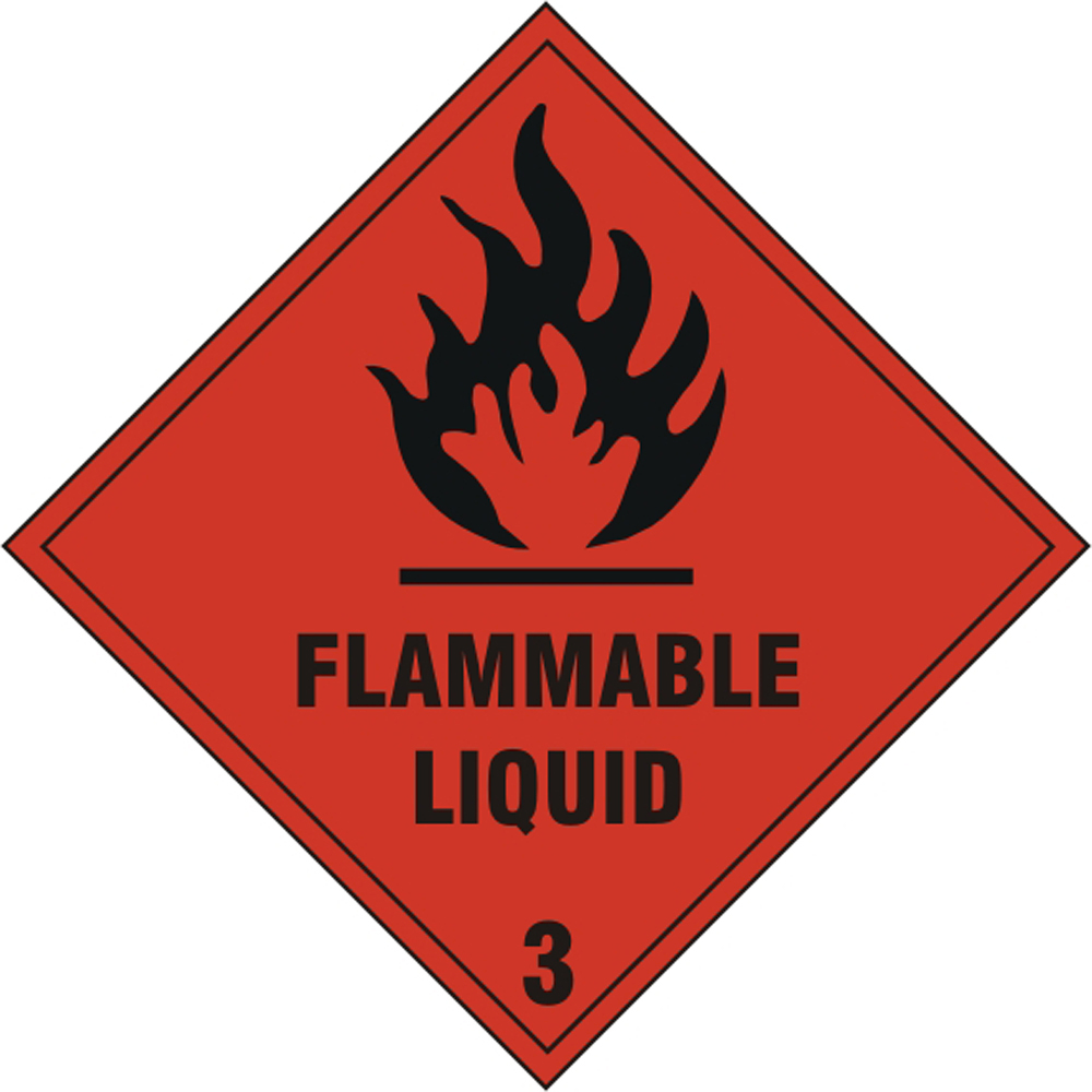 Beeswift BSS1858S Self adhesive vinyl Flammable Liquid Sign (Pack of 5)-0