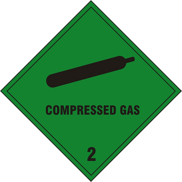 Beeswift BSS1869S Self Adhesive Vinyl Compressed Gas Sign (Pack of 5)-0
