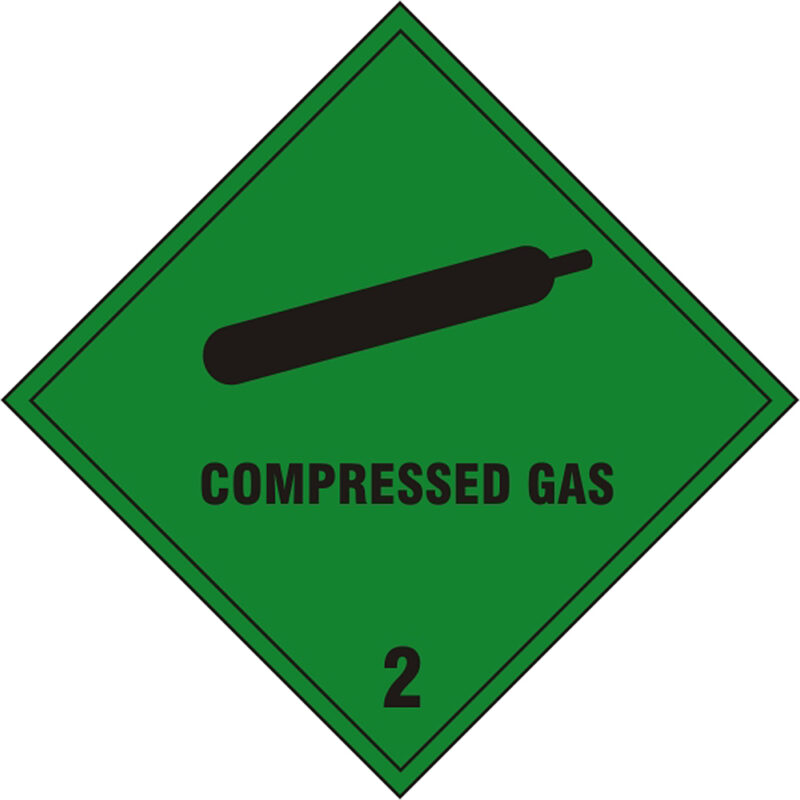 Beeswift BSS1869S Self Adhesive Vinyl Compressed Gas Sign (Pack of 5)-12496