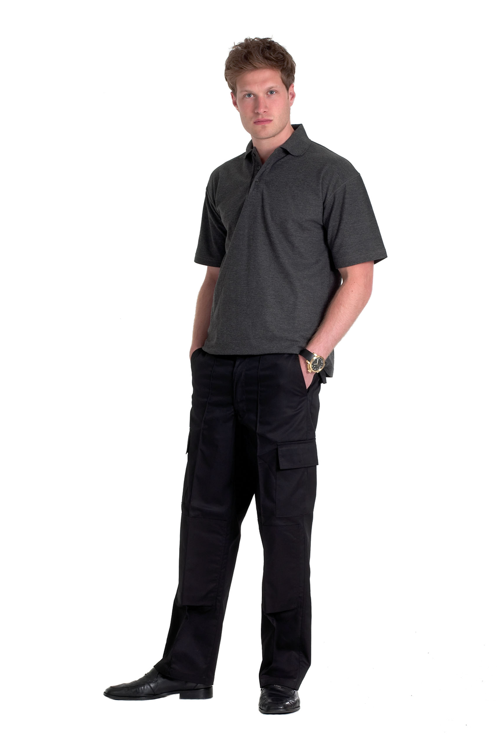 Uneek UC904 Unisex Cargo Trousers with Knee Pad Pockets-0