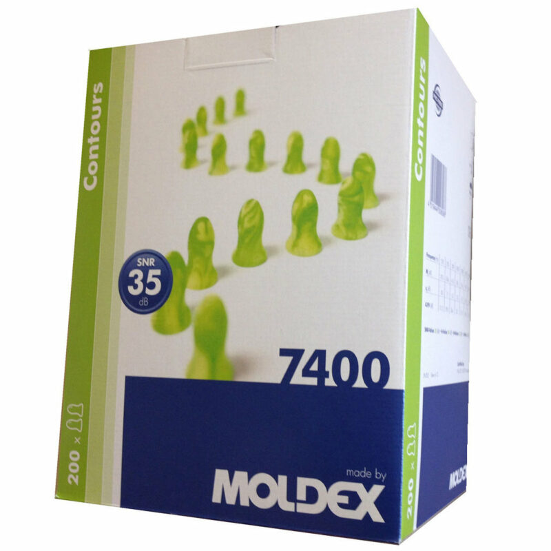 Moldex 7400 Contours SNR 35 Disposable Earplugs (Pack of 200)-14557