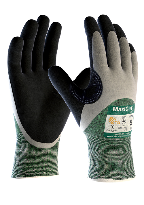 ATG MaxiCut Oil 34-305 3/4 Coated Knitwrist Cut 3 Glove (Pack of 12)-0