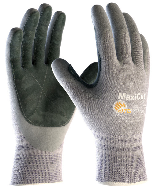 ATG MaxiCut Oil 34-470LP--B Palm Coated Leather Pad Cut 5 Glove (Pack of 12)-0