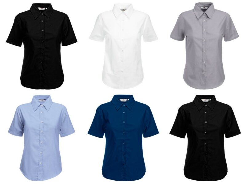 Fruit of the Loom SS003 Womens Oxford Short Sleeve Shirt-16304
